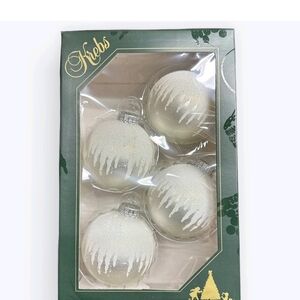 White Holiday Ornaments Set